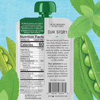 Kekoa Foods Peas & Mint Baby Food Purée | 100% USDA Certified-Organic Vegetarian Squeeze Pouch | Organic, Non-GMO, Gluten-Free, Vegan | Fiber & Protein Boosting First Food for Babies | 3.5 oz