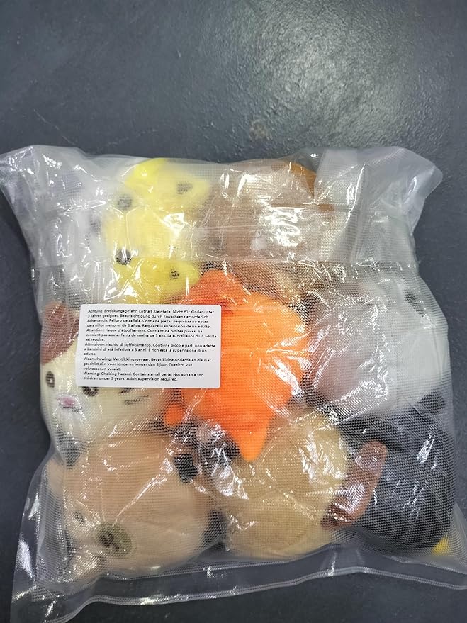 Aoriher 8 Pcs Mini Woodland Animals Plush Toys 3.15 Inch Soft Stuffed Animals Ornaments Bulk Colorful Woodland Keychain for Birthday Baby Shower Party Decors Classroom Prizes(Regular Style)