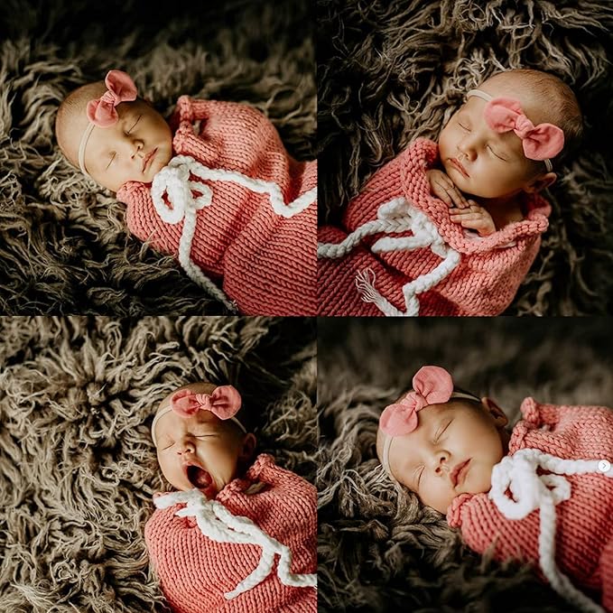 Baby Girl Headbands with Bows Soft Nylon Newborn Toddler Hairbands Handmade Baby Hair Accessories for Infant Girls Kids