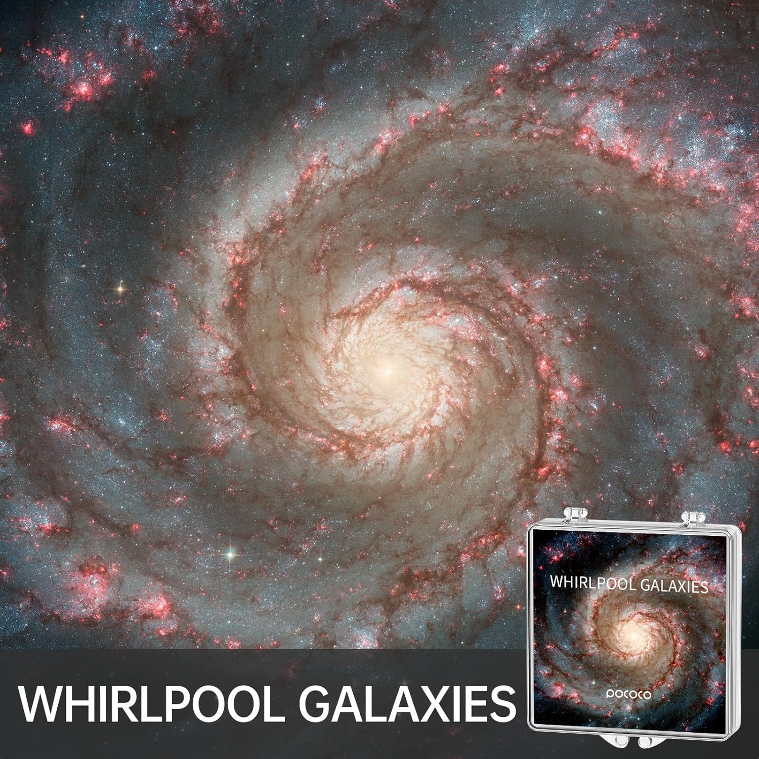 POCOCO Gorgeous Nebula Series Galaxy Star Projector Night Light Discs: Realistic Galaxy Patterns, 5K Ultra HD, 96% Light Transmission, High Brightness - 6-Piece Pack (Projector Not Included)