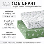 Baby Changing Pad Cover 2-Pack for Boys, Girls (Butterfly Garden) - Premium Fitted Sheets Baby Diaper Changing Table Cover - Buttery Soft Cotton Blend