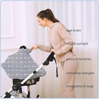 Nursing Carseat Canopy Breastfeeding Cover - Multi-use Stretchy Car Seat Covers for Babies, Baby Shower Gifts (Grey Arrows)