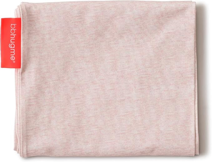 bbhugme Adjustable Nursing Pillow with Blue Melange Cover & Extra Pink Melange Cover - Breastfeeding and Baby Support