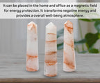Amazing Gemstone Red Hematoid Quartz Crystal Towers - Natural Healing Crystal Point Obelisk for Reiki Healing and Crystal Grid (3 Inch)