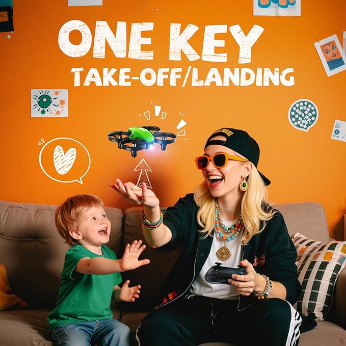 V995 Mini Drone for Kids and Beginners, Indoor Outdoor Quadcopter Plane for Boys Girls with 3D Flips,360° Rotation,Circle Fly,Auto Hover, Headless Mode and 3 Batteries,Gift for Boys and Girls