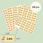 Personalized Name Labels for Kids (180) – Custom Waterproof & Durable Stickers for Clothing, Daycare, Office & School Supplies - Exotic Animals