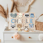 Personalize Name Puzzle for Toddler with Animal, Baby Gift for Girl and Boy 0 1 2 3 Year Old, Personalized Puzzle for Kid, 1 Year Old Kid Gifts, Customized Baby Gift, Educational Name Toy