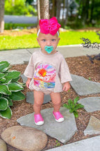 Wee Ones Girls' Premium Hair Bow with Knot Wrap Center on a WeeStay No-Slip Hair Clip, Size Mini King, Color Shocking Pink