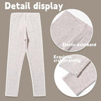 12 Pack Girls Leggings - Soft Stretchy Yoga Pants for Kids, Basic School Pants