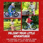14 Inch Balance Bike for Kids 3-7 Year Old, Kids Bike with No Pedals, Air Rubber Tires, Adjustable Height, Pedalless Kids Bicycle for Boys, Girls