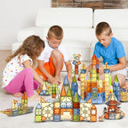 100 PCS Magnetic Tiles, Diamond Magnetic Blocks Building Set Magnet Tiles STEM Toys 3D Kids Preschool Educational Sensory Toys Gift for Toddlers Kids Boys Ages 3 4 5 6 7 8 9+ Year Old
