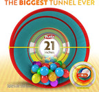 Playz 7pc Kids Play Tent with 1 Big Ball Pit for Babies, 3 Play Tunnel for Toddlers, and 3 Pop Up Tents Playhouse Bundle, Best Birthday Gift for Boys & Girls, Indoor & Outdoor Use Portable Play Center