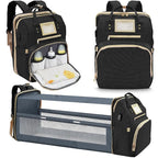 6 in 1 Diaper Bag Backpack with Pad Shower Gifts Travel Bags for Registry Search Boys Girls Bags Newborn Essentials Accessories Stuff Unisex Dad Mom Mens