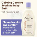 Aveeno Baby Nighttime Calming Comfort Bath, Body & Hair Wash with Relaxing Lavender & Vanilla Scents & Natural Oat Extract, Tear-Free Formula, Paraben-, Phthalate- & Soap-Free, 18 Fl. Oz