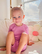 moimoln Pajamas Set 6M-5Y Solid Ribbed Unisex Baby & Toddler, Soft Viscose, Snug-Fit, Everyday Sleepwear