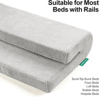 Bed Rail Bumpers Protector, Hospital Bed Rails Padding, Loft Beds and Bunk Beds Bumpers Protector, Premium Soft Memory Foam - Anti-Bump | Fall Prevention, Size 27.6 x 5.5 x 11.8 Inches, Gray