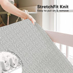 KeaBabies 2-Pack Baby Crib Sheets for Boys, Girls - 52x28 Viscose Derived from Bamboo Toddler Bed Sheets Neutral, Fitted Crib Mattress Cover for Standard Baby Bedding, Soft & Cozy (Nordic)