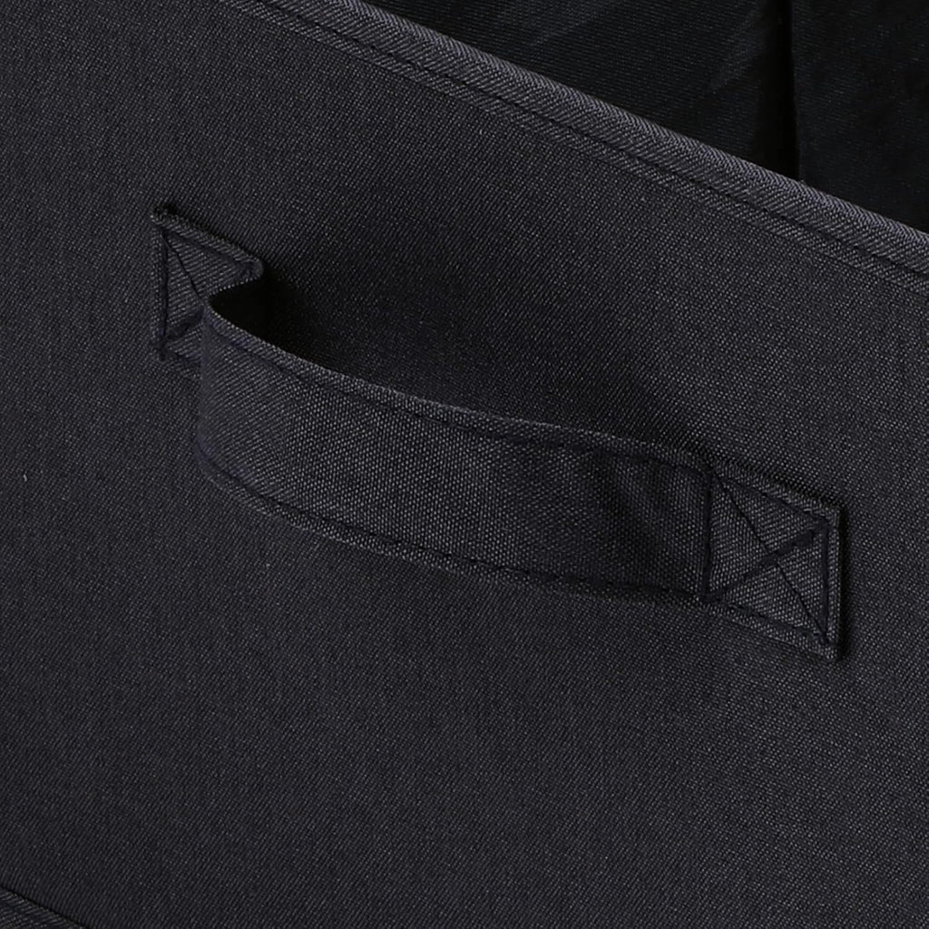 HOONEX Storage Bins with Lids for Organizing, Pack of 2, Storage Boxes with 2 Carrying Handles and Sturdy Heavy Cardboard, 16.5" L x 11.8" W x 7.5" H for Shoes, Books, Clothes, Black