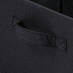 HOONEX Storage Bins with Lids for Organizing, Pack of 2, Storage Boxes with 2 Carrying Handles and Sturdy Heavy Cardboard, 16.5" L x 11.8" W x 7.5" H for Shoes, Books, Clothes, Black