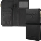 Travel Passport Wallet, RFID Blocking Passport Holder with Zipper, Passport Cover for Women Men, PU Leather Travel Document Organizer with Card Slots, Gift for Family Friends, Black