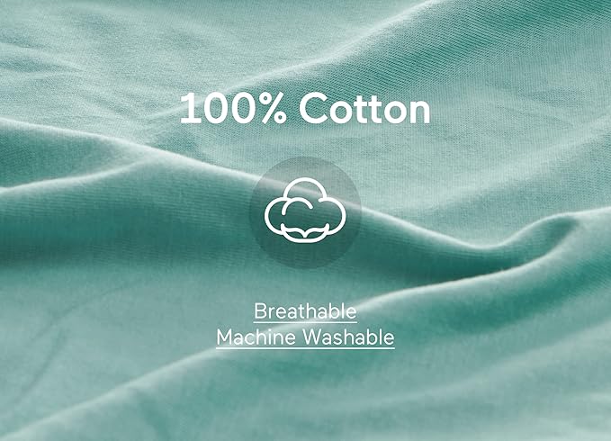 Momcozy U Shaped Pregnancy Pillows with Cotton Removable Cover, 57 Inch Full Body Pillow Maternity Support, Must Have for Pregnant Women, Tiffany Blue