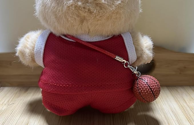 Sports-Themed Basketball Football 3-Piece Set,is Suitable for a 17cm Dolls, Dolls Clothing Accessories ( No Dolls ) (NO.1 -Red)