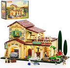 Farm Vineyard-Estate Lighting Building-Bricks-Set - 2800 Pcs Winery Chateau House Collection LED Light Wine Cottage Model Display Set for Adults and Farm Series Building Collectors