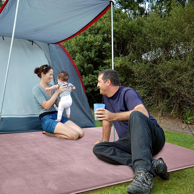 BALAPET Thick Memory Foam 50x50 Play Mat for Playpen, Super Soft Velvet Portable Baby Playpen Mat for Kids Toddler Crawling and Play, Non-Slip Bottom Playmat, Pink