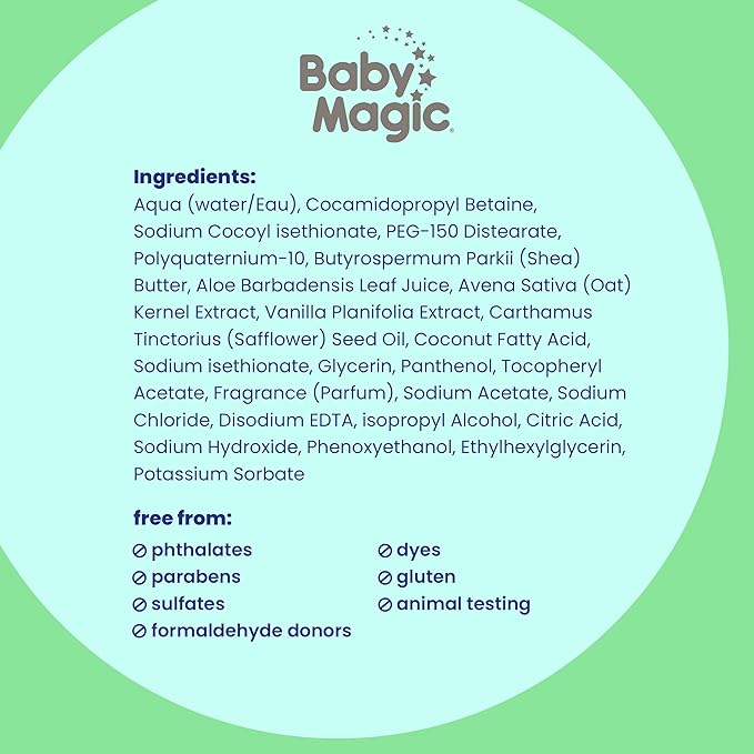 Baby Magic Soothing Hair & Body Wash, Vanilla & Oat, 30 Fl Oz