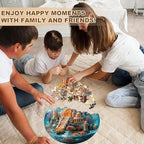 Jigfoxy Wooden Puzzles for Adults, Indian Temple Sanctua Wood Puzzles Adult, Unique Animal Shape Wooden Jigsaw Puzzles for Adults, Birthday Gifts for Puzzle Lovers, Family, Friend (S-8.5*8.5in-100pcs)