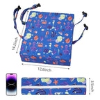 Toddler Booster Seat for Dining Table, Stronger Support Non-Slip Bottom Double Safe Straps Booster Seat Dining Toddler, Portable Travel Increasing Cushion (Blue)