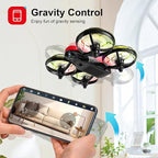Drone with Camera for Kids and Beginner,Birthday Gift Toy for Boys and Girl,Indoor Quadcopter Plane for Boy,Small Helicopter with Auto Hovering, 3D Flips, Headless Mode,2 Batteries