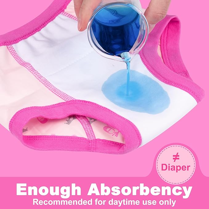 BIG ELEPHANT 10-Packs Training Underwear Absorbent Toddler Potty Trained Pants for Boys and Girls, 12 Months - 9 Years