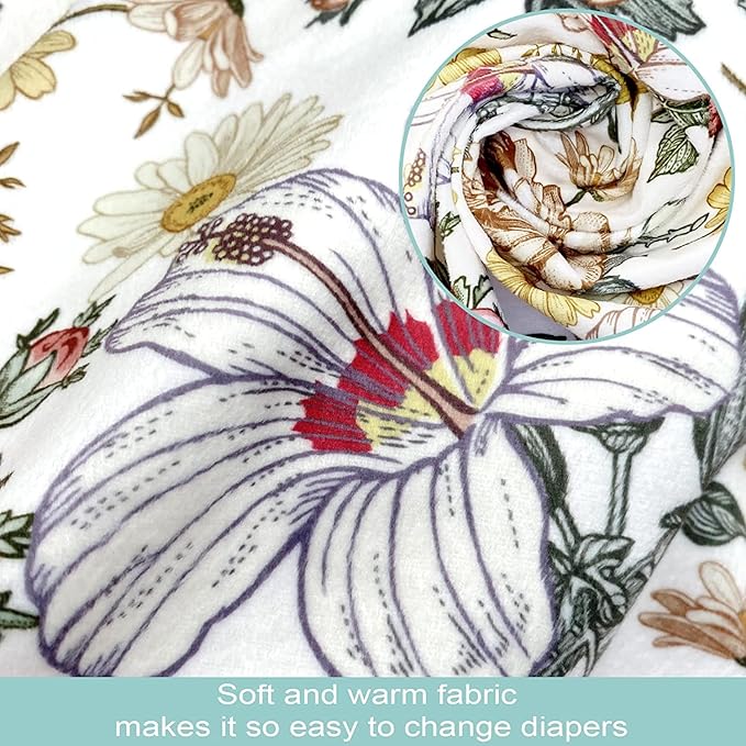 iEvolve Minky Nursing Pillow Cover Breast Feeding Pillow Cover Slipcover U Shape for Baby Boy Girl,Cover Only(Flora)