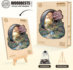 Wooden Puzzles for Adults, Spring Flower Wooden Jigsaw Puzzle for Adults, Unique Animal Shape Wood Puzzles Adult, Birthday Party Gifts for Friends & Family Leisure Time Game Home Decor (XL)