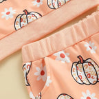 0-4T Toddler Boy Girl Halloween Outfit Fall Clothes Ghost Long Sleeve Sweatshirt Top Pants Baby Halloween Clothes