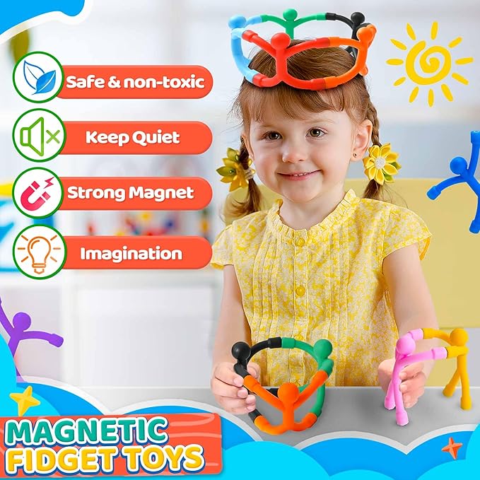 Magnetic Travel Toys for Toddlers Kids 20PCS, Airplane Car Travel Activities Essential, Fidget Toys Road Trip ‌Sensory Toy, Fidgets for Classroom Toys for 3 4 5 6 7 8 Year Old, Gift for Boys and Girls