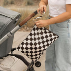 Tiny Twinkle Mess-Proof Waterproof Wet Dry Bag | 2-Pack Reusable Wet Bags for Swimsuits & Baby Clothes | Leakproof Wet Bag for Travel & Diaper Changes for Baby (Black, Green Checkers)