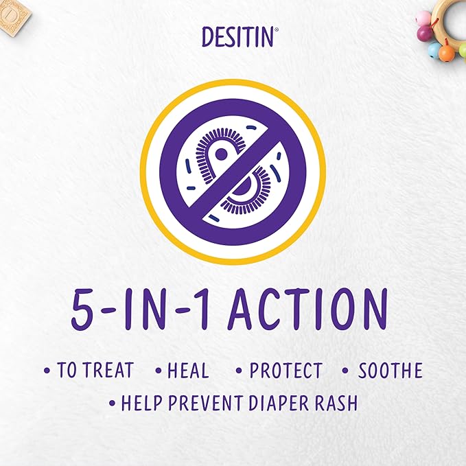 Desitin Maximum Strength Baby Diaper Rash Cream, 40% Zinc Oxide for Treatment, Relief & Prevention, Hypoallergenic, Phthalate- & Paraben-Free Paste, Protects Skin For Up To 12 Hours, 16 oz