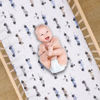 Lambs & Ivy Little Racer Cotton Cars/Transportation Fitted Crib/Toddler Sheet