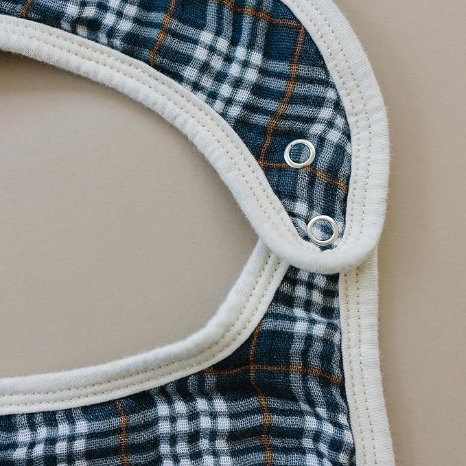 Mebie Baby Muslin Cotton Bib, 3 pack, Baby Bib Set for Burp, Spit Up, Drool, Bandana Bibs for Baby Boy or Baby Girl