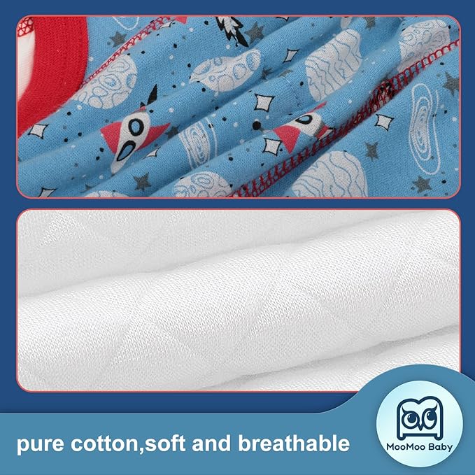 MooMoo Baby 8 Packs Potty Training Pants Cotton Absorbent Training Underwear for Toddler Boy and Girls 2T-9T