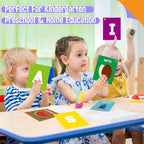 SpriteGru Alphabet Flash Cards, 52 Double Sided Cards, Uppercase & Lowercase Letter Cards, Letters and Sight Words Learning Cards for Preschool and Toddlers Learning