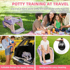 Potty Training Seat, Upgrade Toddler Toilet Seat for Kids Boys Girls, 3 in 1 Potty Training Toilet with Step Stool Ladder-Non Slip Foldable (Purple+Pink)