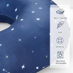 Pea Pod Nursing Pillow Cover 2 Pack Soft & Adorable Slipcovers for Breastfeeding Pillows, Comfortable Stretchy Feeding Pillow Covers for Baby Girls Boys Newborn, Removeable Pillow Case (Outer Space)