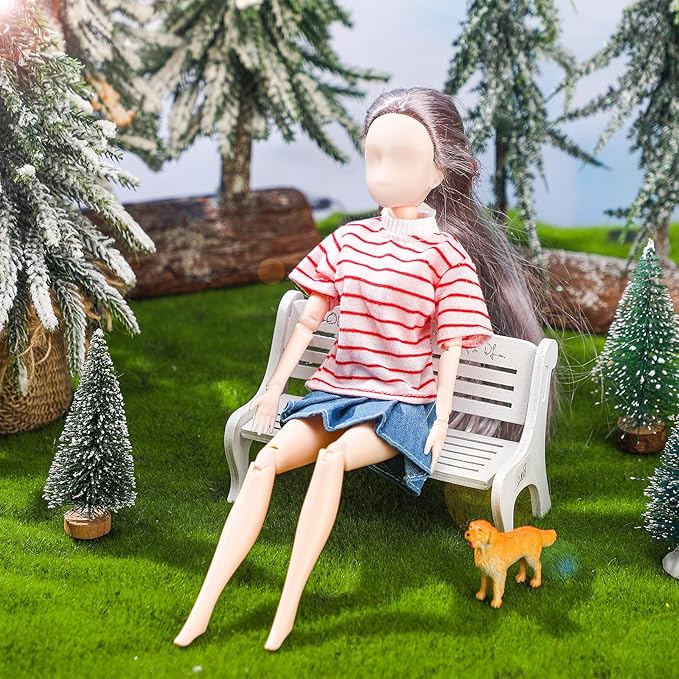 Bencailor 8 Pieces Christmas Doll Clothes for 11.5 Inch Doll Accessories Sweaters Denim Pant Summer Regular Outfit Clothing(Shirt)