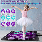 Kids Dance Mat Toys - 2-Player Dance Pad Gifts for Girls Boys Toddlers 3 4 5 6 7 8 9 + Year Old Electronic Dancing Mat Floor Games Toy with Music Light Christmas Birthday Gift (Purple)