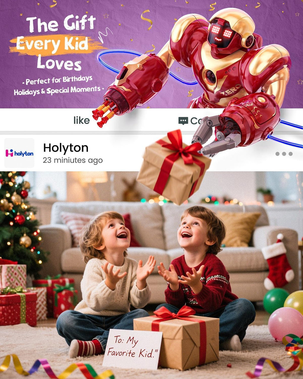 Holyton 5088 Smart Robots for Kids,Large STEM Programmable RC Robot, with Voice Control,APP Control,LED Eyes,Ideal Gift for 4 5 6 7 8 9 Years Old Boys and Girls