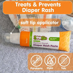 Boogie Diaper Rash Paste, Maximum Strength 40% Zinc Oxide, Mess-Free Applicator, Soothes Baby Bum, Diaper Bag Essential, 4oz