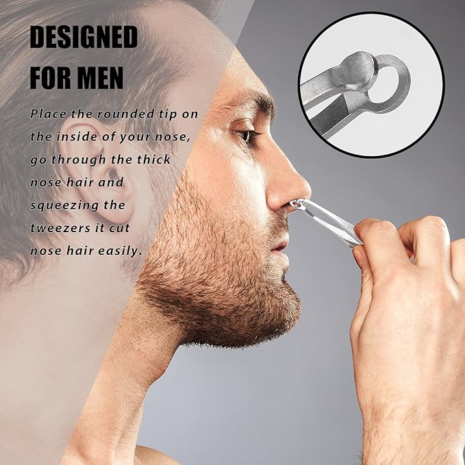 LePinko Nose Hair Trimmer For Men, Nasal Hair Tweezers For Women, Small Scissors For Hair Grooming